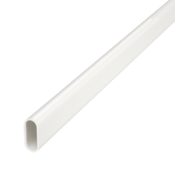 38 mm PVCu Oval Conduit White (3m Length)