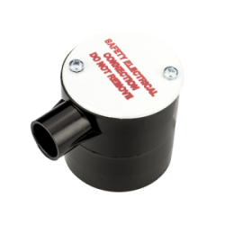 20 mm Conduit Earth Electrode Box Black