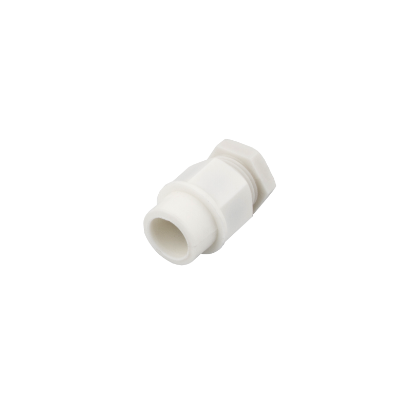 20 mm IP55 Nylon Compression Gland Large Plain End White