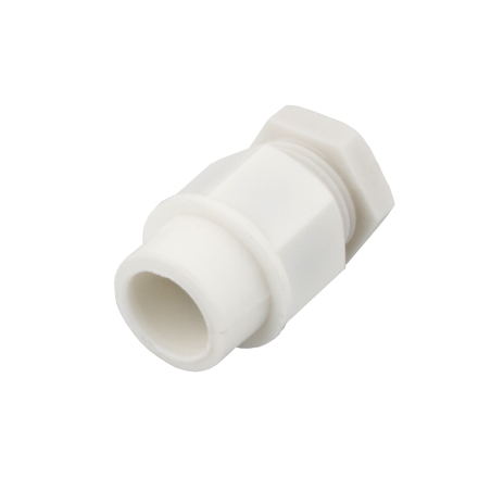 20 mm IP55 Nylon Compression Gland Large Plain End White