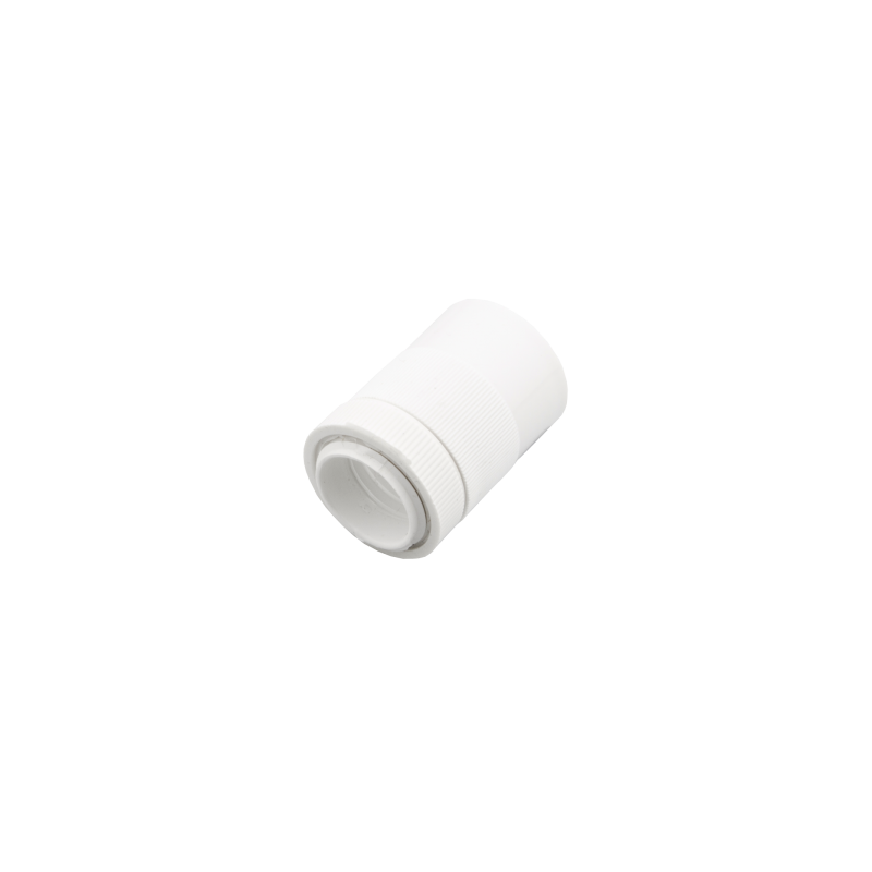 20 mm Male Adaptor with Lockring White