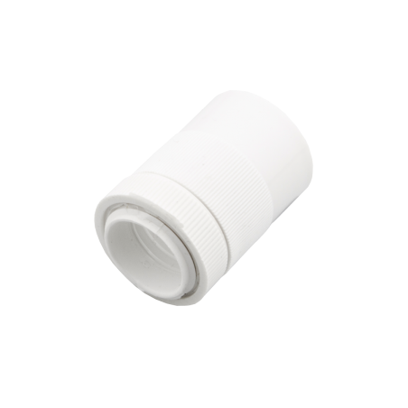 20 mm Male Adaptor with Lockring White