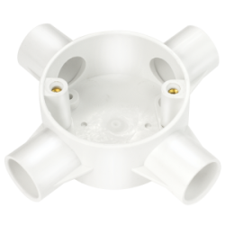 20 mm PVCu Conduit 4 Way Box White