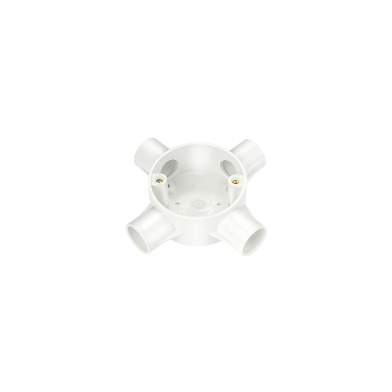 20 mm PVCu Conduit 4 Way Box White
