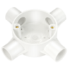 20 mm PVCu Conduit 4 Way Box White