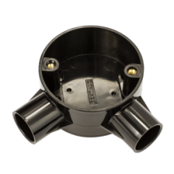 20 mm PVCu Conduit Angle Box Black
