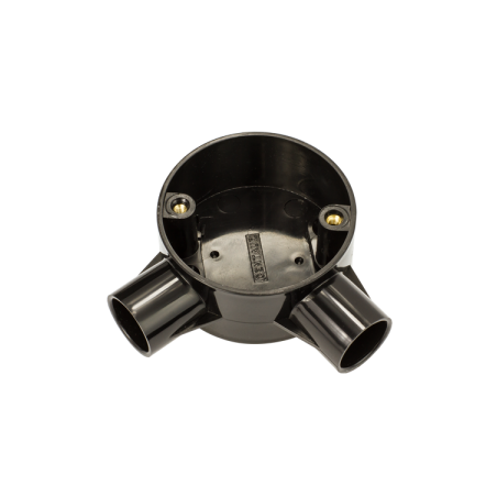 20 mm PVCu Conduit Angle Box Black