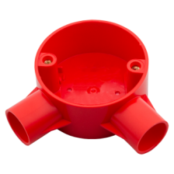 20 mm PVCu Conduit Angle Box Red