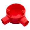 20 mm PVCu Conduit Angle Box Red