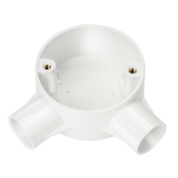20 mm PVCu Conduit Angle Box White