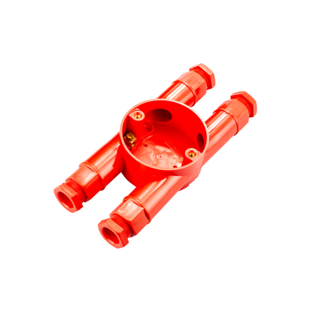 20 mm PVCu Conduit H Box Red with Glands