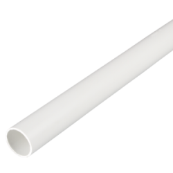 25 mm PVCu Round Conduit Light Gauge White (3m Length)