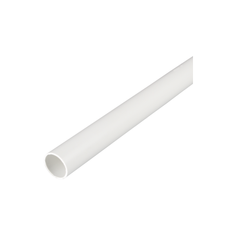 25 mm PVCu Round Conduit Light Gauge White (3m Length)